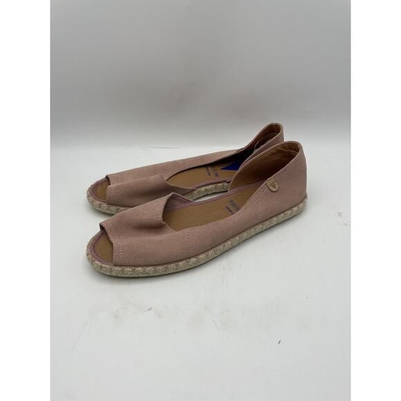Verbenas CRUZ Pink Suede D'Orsay Open Toe Espadrille Flats Sz US 8.5/9 EU 40 NEW - Picture 4 of 6